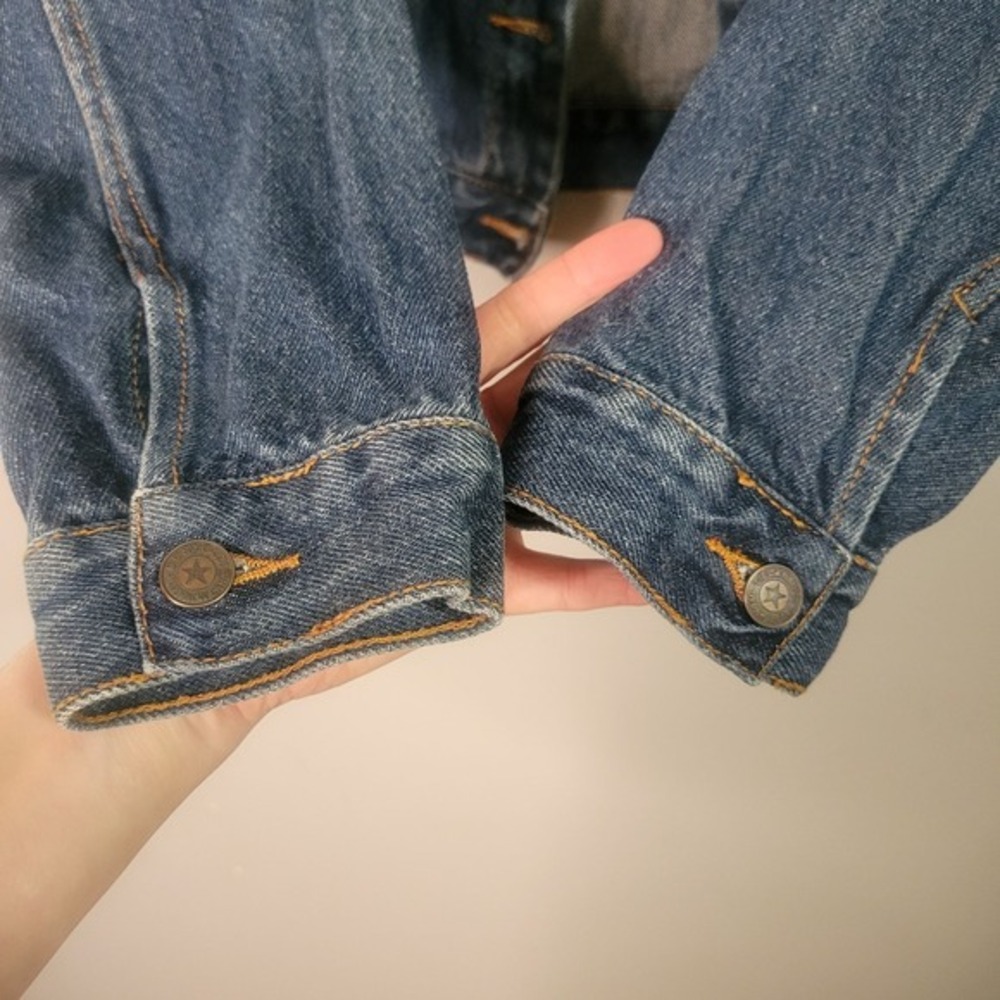 C.E. Schmidt Denim Work Jacket Button Front Utili… - image 7